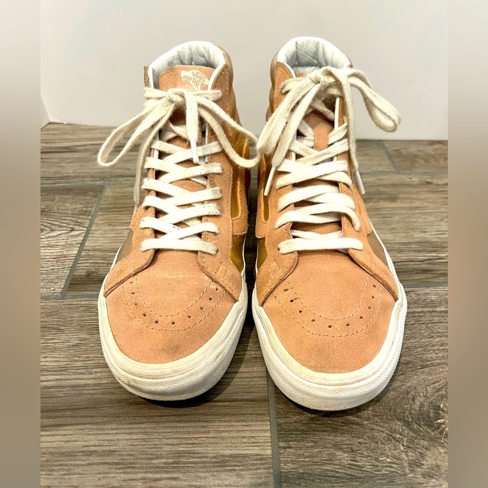 Vans Two Tone Metallic Sk-8 Hi Reissue Rose Gold High Top Sneaker Sz Women's 8.5 - Picture 7 of 14